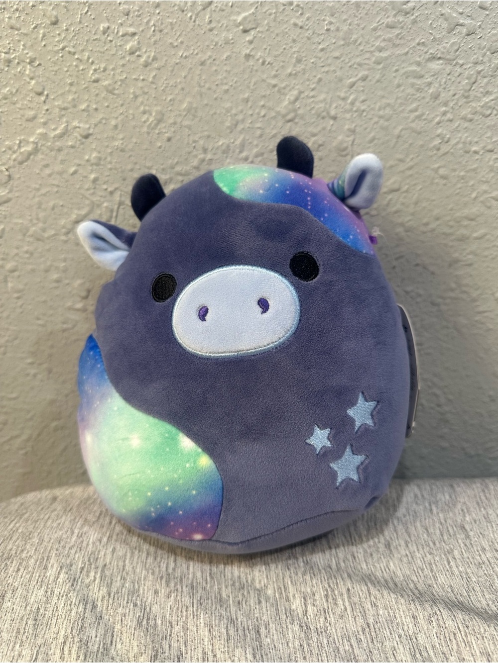 Squishmallows Rivka Cow push Purple Galaxy select series black tag